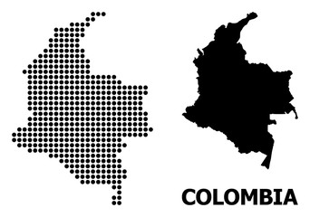 Dot Mosaic Map of Colombia