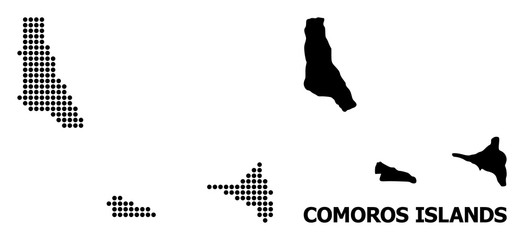 Dot Pattern Map of Comoros Islands
