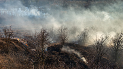 Villager they set fire to dry grass so that young grass would grow to feed animals.