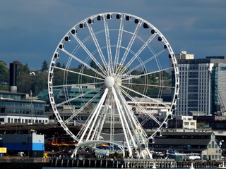 Seattle Waterfront Scenes Including the Big Wheel