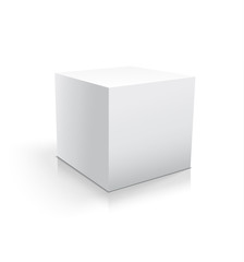 Box white icon. Template for your design.