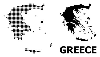 Pixel Mosaic Map of Greece