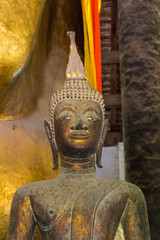 Lan Chang Buddha statue art in various temples in Luang Prabang, Laos.