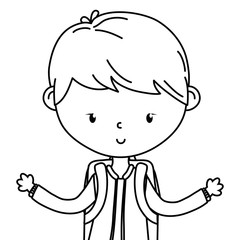 Teenager boy cartoon design vector illustrator
