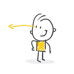 Strichfiguren / Strichmännchen: Blick, Schulterblick, Stalker. (Nr. 423)	