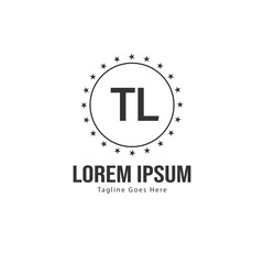 Obraz premium Initial TL logo template with modern frame. Minimalist TL letter logo vector illustration