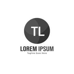 Initial TL logo template with modern frame. Minimalist TL letter logo vector illustration