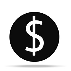 Money Dollar Coin Icon Vector Illustration Logo Template