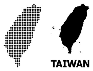 Pixelated Mosaic Map of Taiwan