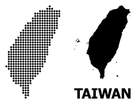 Pixelated Mosaic Map of Taiwan