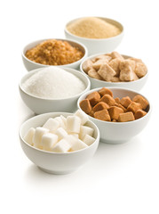 Brown and white sugar.