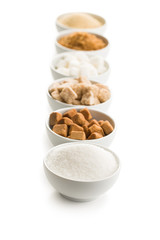 Brown and white sugar.