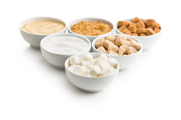 Brown and white sugar.