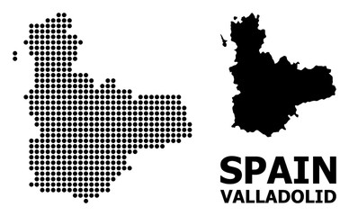 Fototapeta na wymiar Pixelated Mosaic Map of Valladolid Province
