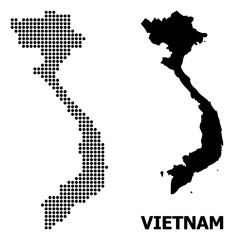 Obraz premium Pixel Pattern Map of Vietnam