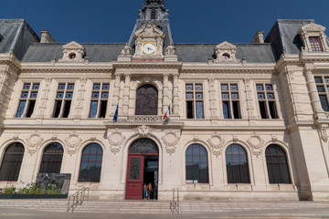 poitiers city hall facade of town in poitou charente Poitier in France