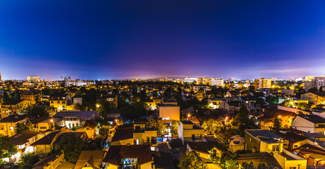 Fototapeta premium panoramic view of the city at night