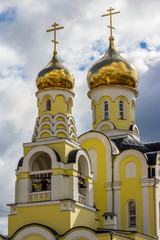 Fototapeta na wymiar Obninsk, Russia - July 2019: Church in honor of the Nativity of Christ in Obninsk