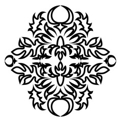 Royal damask pattern for fabric design. Wallpaper baroque, damask.