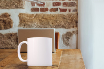 White Mug Mockup. Perfect for businesses selling mugs, just overlay your quote or design on to the image.