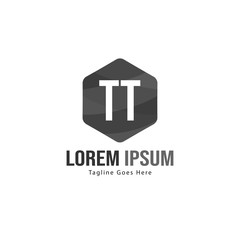 Fototapeta premium Initial TT logo template with modern frame. Minimalist TT letter logo vector illustration