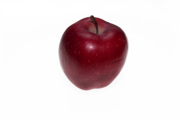 Red variety apple (black Prince) on white background