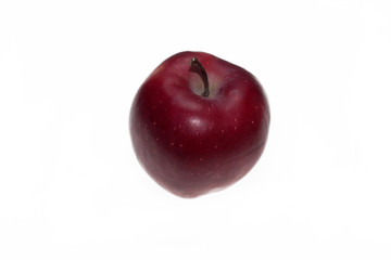 Red variety apple (black Prince) on white background