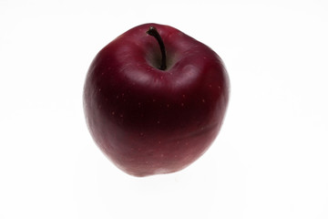 Red variety apple (black Prince) on white background