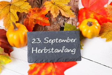 23. September Herbstanfang