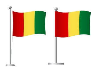Guinea flag on pole icon