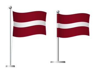 latvia flag on pole icon