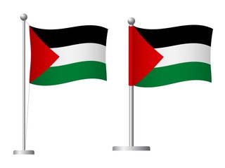palestine flag on pole icon
