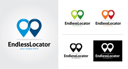 Infinity location creative and minimalist logo template Set