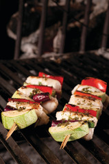 Brochettes de pescado