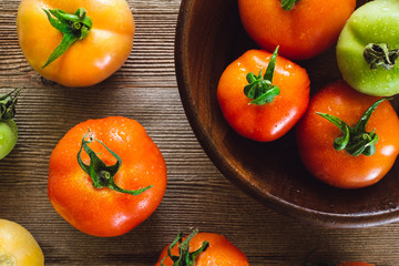 Freshly Washed  Tomato Variety