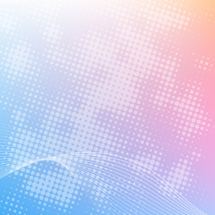 Gradient halftone pattern vector illustration. White dots, blue halftone texture. Background of Art.