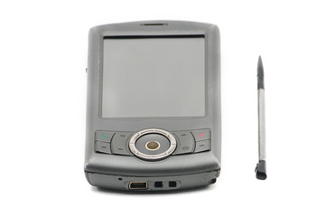 Old style smartphone phone on a white background.PDA phone