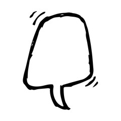 Hand drawn blank Speech Bubble