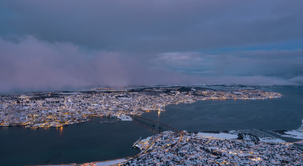 Tromso town in winter