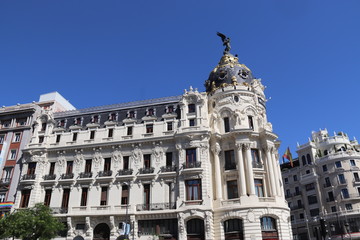 Obraz premium Immeuble Metrópolis à Madrid, Espagne