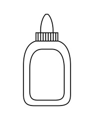 glue bottle school supply isolated icon