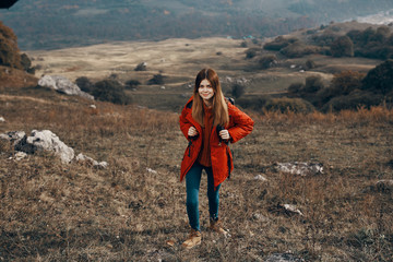 woman in mountains