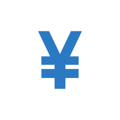 Fototapeta premium Yen related vector glyph icon. Isolated on white background. Vector illustration.