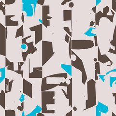 Modern and artistic seamless pattern design with colorful abstract shapes