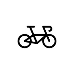 flat line bicycle icon symbol sign, logo template, vector, eps 10