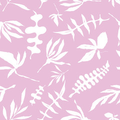 Floral foliage seamless pattern