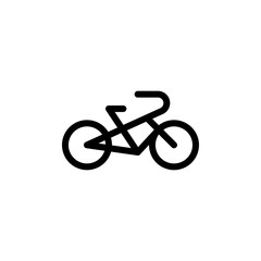 flat line bicycle icon symbol sign, logo template, vector, eps 10