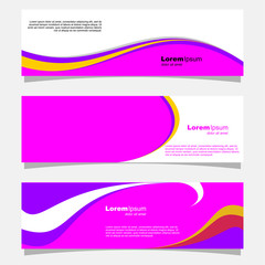 set of abstract banners