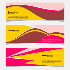 set of abstract banners