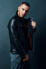 portrait of young man with cigar